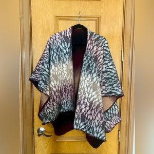 Anthropologie Reversible Throw-over Poncho